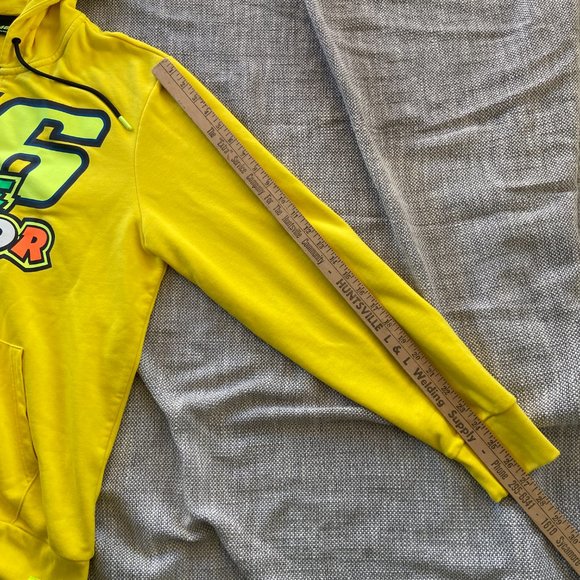 Valentino Rossi VR46 The Doctor Moto GP US XL Yellow Zip Hoodie Men’s sz XXL - Picture 10 of 12